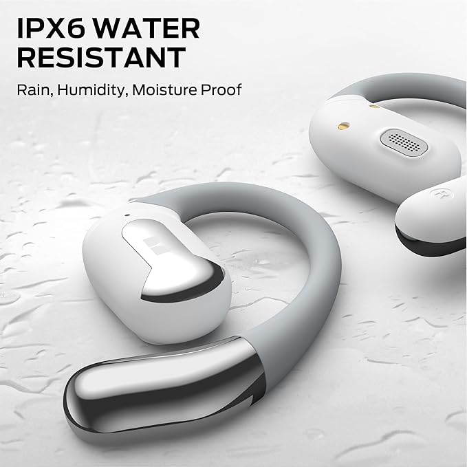 Monster Open Ear AC317 Headphones, Wireless Headphones with Stereo Sound, Bluetooth 5.4, 24H Playback, Crystal Clear Calls, Type-C Charging, Touch Control, Sweat Resistant Open Ear Wireless Earbuds