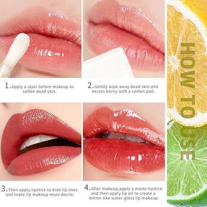 Hydrating Lip Oil Pack, 2 Pack Clear Fruit Extract Lip Oil Set or Lip Color and Shine, Dry Lip's Moisturizing Hydrating and Nourishing Clear Tinted Lip Gloss Set