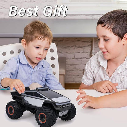 Remote Control Pickup Truck Style Toy car,1:12 Scale with Alloy Shell Lights and Sounds, 2.4GHz All Terrain Toy Car with Rechargeable Battery，for Boy Kids Adults Monster Truck Toys