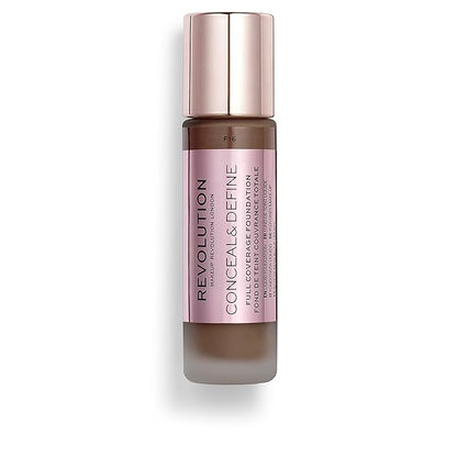 Makeup Revolution Conceal & Define Foundation, Cream Foundation Cruelty-Free, F16, 23ml