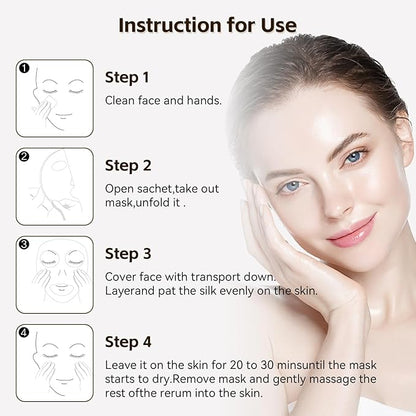 Premium Bio-Collagen Real Deep Face Mask, Even Skin Tone, Pore Minimizing, Elasticity Firming Moisturizing Facial Mask Korean Skin Care 30g*10ea