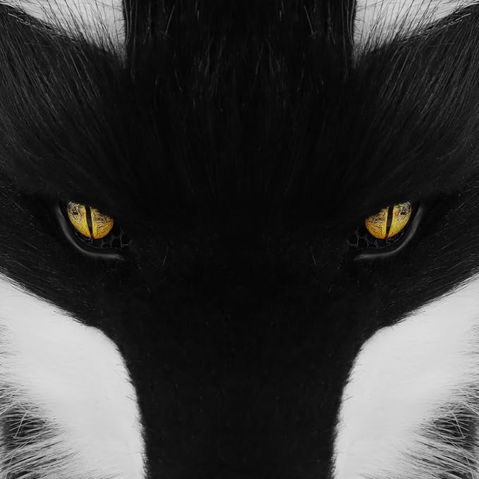 HAOAN Furry Dog Mask Animal Wolf Full Head for Halloween Fancy Dress Party Cosplay Costume Women Men