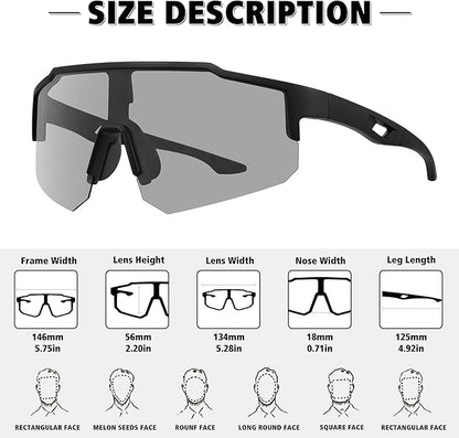 STORYCOAST Polarized Sports Sunglasses for Men Women,Driving Fishing Cycling Mountain Bike Sunglasses UV400 Protection