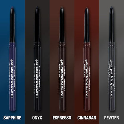 Maybelline Unstoppable Waterproof Mechanical Brown Eyeliner Pencil, Easy to Apply, Smooth Glide, Up to 24 Hour Wear, Espresso, Pack of 2