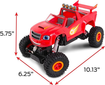 NKOK Blaze & The Monster Machines: RC Rock Crawler - Blaze Remote Controlled Monster 4x4 Truck, 1:16 Scale, 2.4 Ghz, Ready to Run (6501), Ages 6+