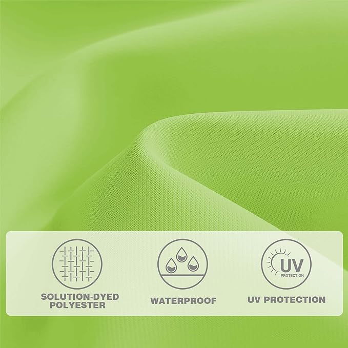 8' x 10' Rectangular Patio Umbrellas for Outdoor, Outdoor Table Umbrella, Large Outdoor Patio Umbrellas with 8 Sturdy Ribs for Market, Garden, Pool (Apple Green)