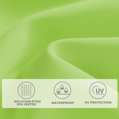 8' x 10' Rectangular Patio Umbrellas for Outdoor, Outdoor Table Umbrella, Large Outdoor Patio Umbrellas with 8 Sturdy Ribs for Market, Garden, Pool (Apple Green)