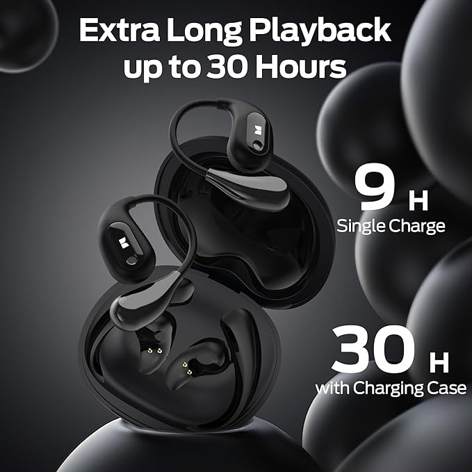 Monster Open Ear AC210 Headphones, Bluetooth 5.4 Earphones Stereo Sound, Wireless Headphones 30 Hours Playback, Type-C Charging, HD Clear Calls, Touch Control, IPX6 Waterproof Open Ear Earbuds,Back
