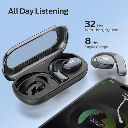 Monster Open Ear AC311 Wireless Earbuds, Bluetooth 5.4 Open Ear Headphones, Up to 30 Hours Playtime Bluetooth Ear Earphones with Stereo Sound, Touch Control and IPX5 Waterproof Open Earbuds