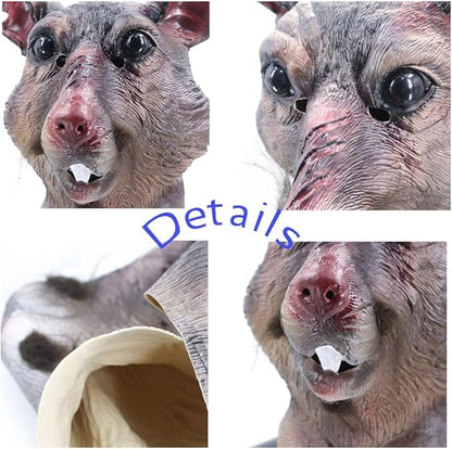 Rat Splinter Latex Animal Mouse Monster Mask - Movie Costume Cosplay Party Fancy Dress Turtles Multicoloured