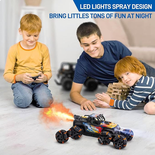 RC Stunt Car Remote Control Monster Truck - 360° Drift Car with Gesture Sensing, 45°Hill Climbing, Cool LED Lights & Music Effects - Top RC Cars Gift for Boys 8-12