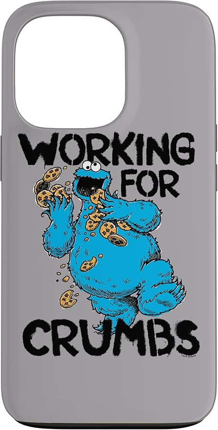 iPhone 13 Pro Sesame Street Cookie Monster Working for Crumbs Case