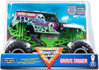 Monster Jam, Official Grave Digger Monster Truck, Die-Cast Vehicle, 1:24 Scale