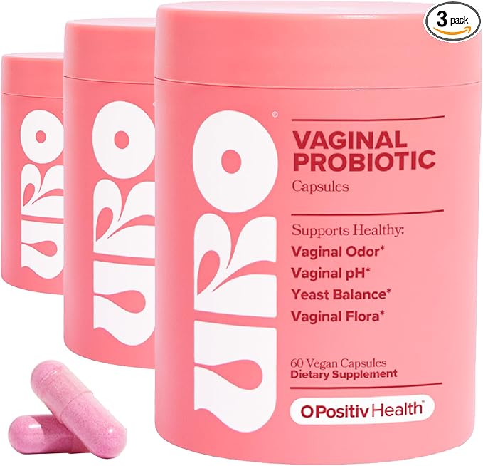 URO Vaginal Probiotics for Women pH Balance 60 Count 3)
