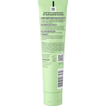 Garnier Fructis Hair Filler Moisture Repair Gel-Cream, Hair Gel for Curls and Waves with Hyaluronic Acid, 5.1 Fl Oz, 1 Count
