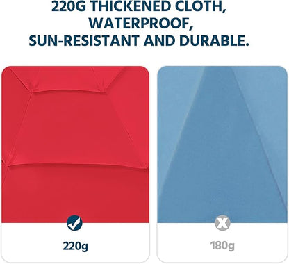Yaheetech 3 Tier Patio Umbrella 10ft Vented Outdoor Large Market Table Umbrella with 8 Sturdy Ribs and 1.5" Umbrellla Pole, Double-layer Cloth & Push-button Tilting & Crank for Pool/Garden/Lawn Red