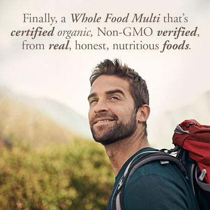Garden of Life Organics Men's Once Daily Whole Food Multivitamin - 60 Tablets, Vegan Mens Multi for Health & Well-Being, Organic Mens Vitamins & Minerals, Vitamin C, Zinc