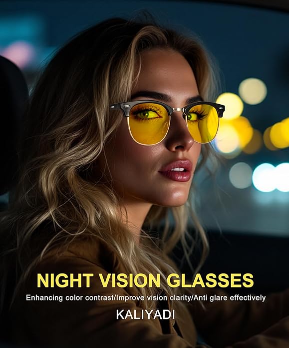 KALIYADI Polarized Sunglasses for Men and Women Semi-Rimless Frame Driving Sun glasses UV Blocking