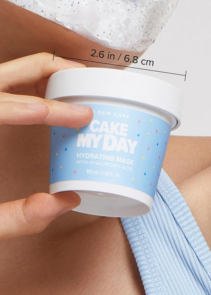 I DEW CARE Wash Off Face Mask - Cake My Day | With Hyaluronic Acid, Self Skin Care, Facial Treatment, Vegan, Cruelty-Free, Paraben-Free, Exfoliating, Deep Cleansing Detox, 3.38 Oz