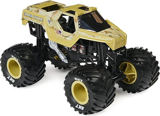Monster Jam, Official Soldier Fortune Monster Truck, Collector Die-Cast Vehicle, 1:24 Scale, Kids Toys for Boys Ages 3 and up