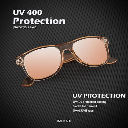 KALIYADI Polarized Sunglasses for Men and Women Matte Finish Sun glasses Color Mirror Lens UV Blocking (3 Pack)