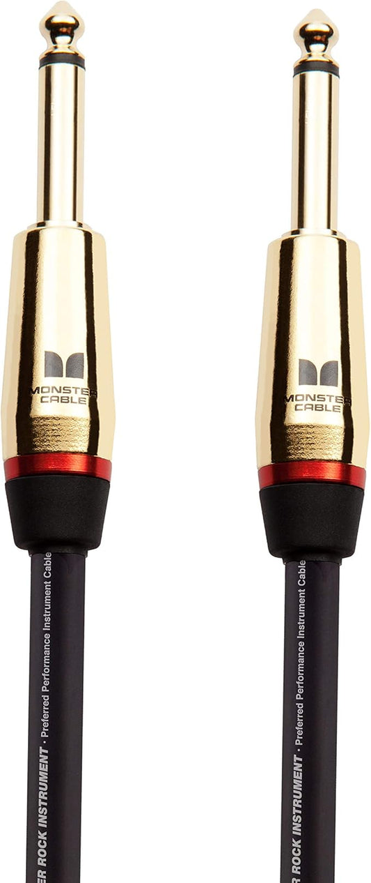 Monster Prolink Rock Instrument Cable - 3 ft Straight to Straight Guitar Cable - 95% Copper Braided Shielded for Electric Guitar
