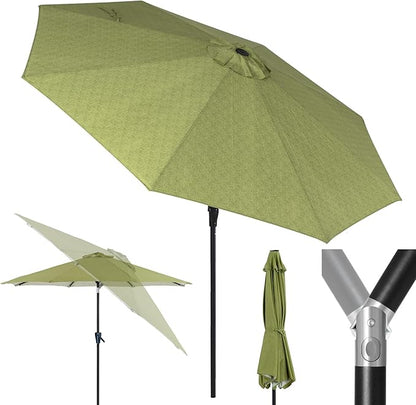 Tempera Patio Market Outdoor Table Umbrella with Push Button Tilt and Crank,Large Sun Umbrella with Sturdy Pole&Fade resistant canopy,Easy to set
