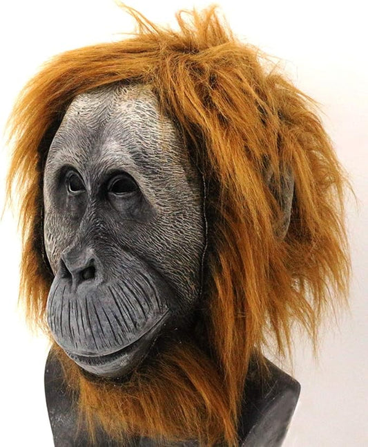 Realistic Latex Gorilla Mask Animal Chimp Mask Halloween Costume Adult Fancy Dress Carnival Party Multicoloured