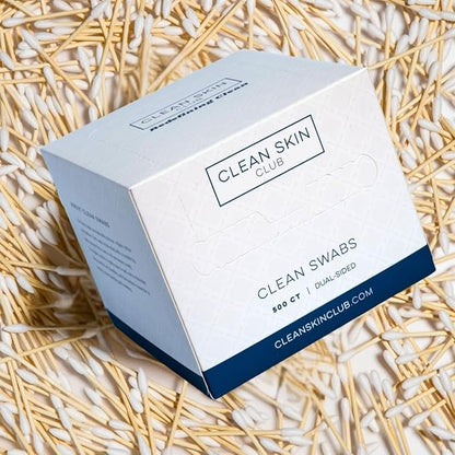 Clean Skin Club Clean Swabs, 2 Pack, 1000 Total Count, One Pointed Tip, Biodegradable + Organic Cotton & Bamboo, Makeup & Nail Polish EyelinerTouch-ups, Ear Cleaning QTips, Sterile, Hypoallergenic