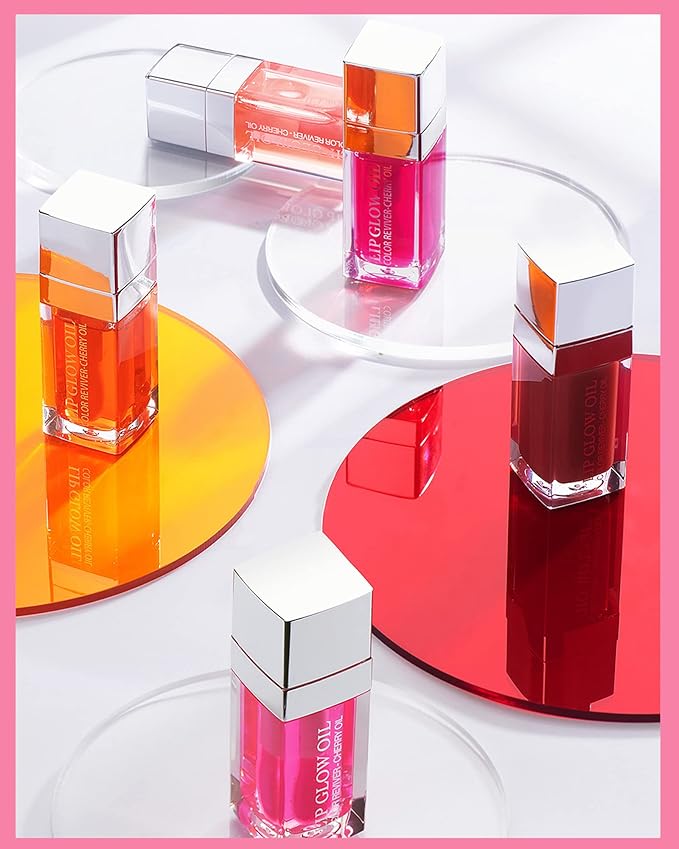 Plumping Lip Glow Oil - Hydrating Tinted Gloss, Reviver Oil, Long Lasting Moisturizing Clear Plumper Tint for Care and Dry Lips - Thanksgiving Makeup Gift for Women (#012 Rosewood)