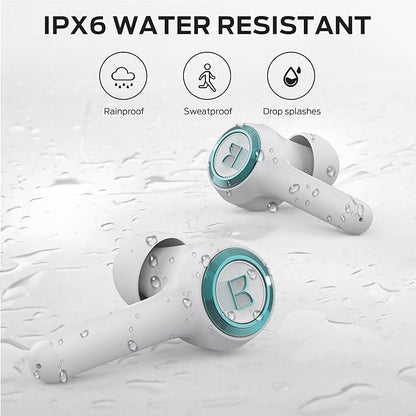 Monster Clarity 102 Plus Wireless Earbuds, Bluetooth Headphones with HiFi Stereo, 4 ENC Mic for Crystal Clear Call, 30H Playtime, Type-C Charging, IPX6 Waterproof in-Ear Ear Buds for Sports (White)