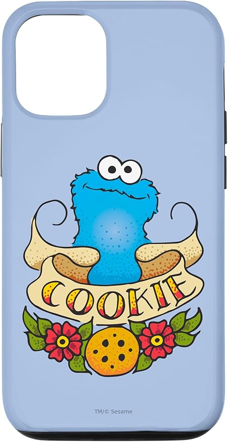 iPhone 12/12 Pro Sesame Street Cookie Monster Cookie Tattoo Case