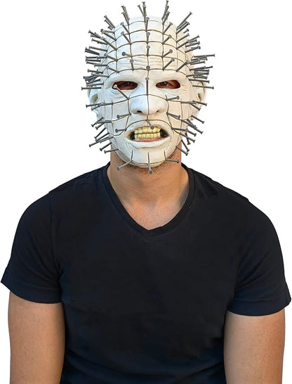 Ghoulish Productions Men's Monster Horror Hellraiser III Pinhead Mask Halloween Costume Accessory