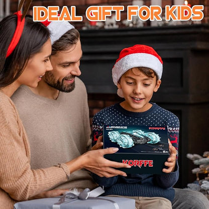 Remote Control Car, Amphibious RC Cars Toys for Ages 5-7, 4WD RC Boat, Waterproof 360° Rotating RC Monster Truck Stunt Car, Christmas Birthday Gifts Toys for Ages 8-13, Water Beach Pool Toy