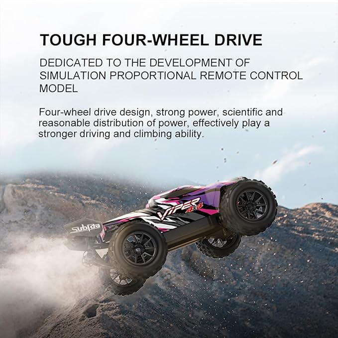 S909 Remote Control Car, Four-Wheel Drive High-Speed Off-Road, 2.4Ghz All Terrain Off-Road Monster Truck, 35 KM/H Rc Cars, 1 Rechargeable Battery Toys for Boys