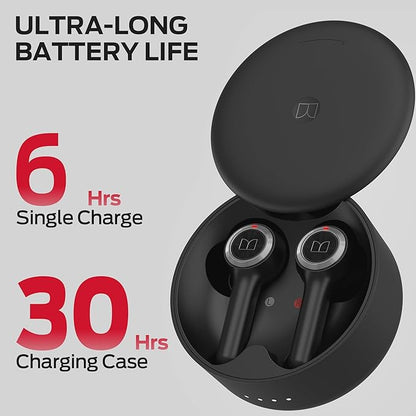 Monster Clarity 102 Plus Wireless Earbuds, Bluetooth Headphones with HiFi Stereo, 4 ENC Mic for Crystal Clear Call, 30H Playtime, Type-C Charging, IPX6 Waterproof in-Ear Ear Buds for Sports (Grey)
