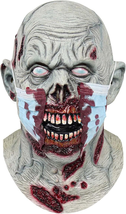 Zombie Mask Scary Halloween Cosplay Prop Haunted House Horror Monster Creepy Masquerade Party Accessories