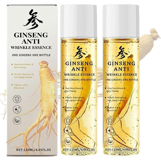 Ginseng Essence Anti Wrinkle Essence Water, Wild Ginseng Serum Extract Liquid Essential Oil, Korean Polypeptide Anti-Ageing, Firming & Tighten kincare Serums Moisturizer Gentle (2)