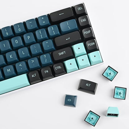 160 Monster Full Key Cap Group, CSA Profile Custom Keycaps PBT Double Shot ANSI Layout Keyboard for Cherry/Gatron MX Switches Mechanical Gaming Keyboards (Monster Blue)