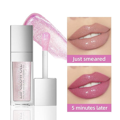 Ultimate Luxe Lip Oil Hydrating Fruit-Flavored Oils with Soft Brush for Moisturized, Full, and Radiant Lips (#07, SINGLE)