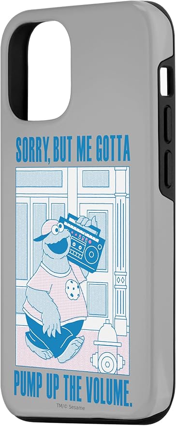 iPhone 13 Pro Sesame Street Cookie Monster Me Gotta Pump Up The Volume Case