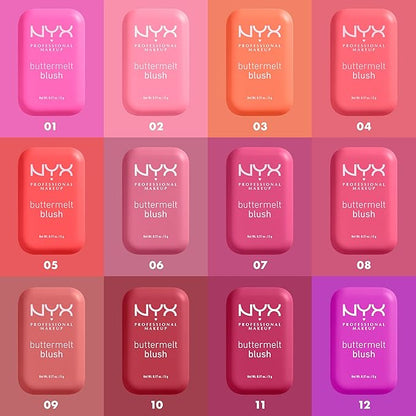 NYX PROFESSIONAL MAKEUP Buttermelt Powder Blush, Fade and With Time