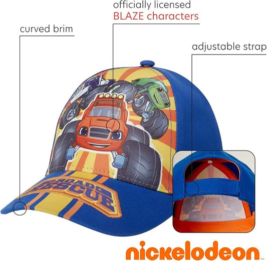 Nickelodeon Boys Blaze & The Monster Machines 2 Pack Cotton Baseball Cap (Ages 2-4)