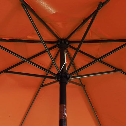 Blissun 9' Outdoor Patio Umbrella, Outdoor Table Umbrella, Yard Umbrella, Market Umbrella with 8 Sturdy Ribs, Push Button Tilt and Crank