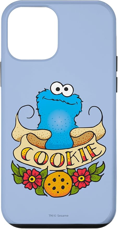 iPhone 12 mini Sesame Street Cookie Monster Cookie Tattoo Case