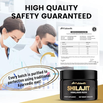 Pure Himalayan Shilajit Resin - Pure Shilajit for Men and Women, Organic Shilajit Supplement with 85+ Minerals & Fulvic Acid, High Potency Energy & Immune Support, Lab Tested 60 Grams