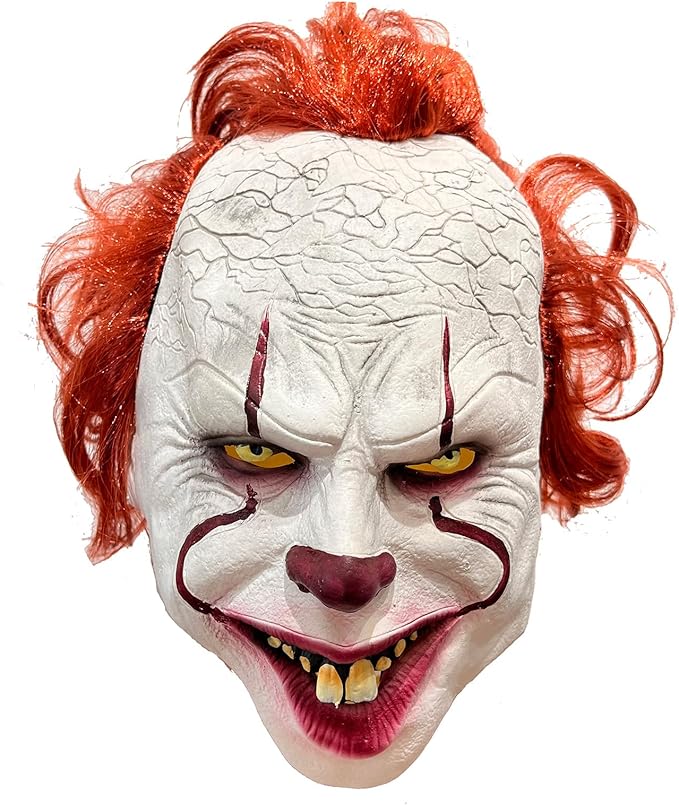 Full Head Mask,Monster, Joker for Men&Women,Halloween Mask, Scary Latex Helmet Cosplay Party Props Devil Zombie