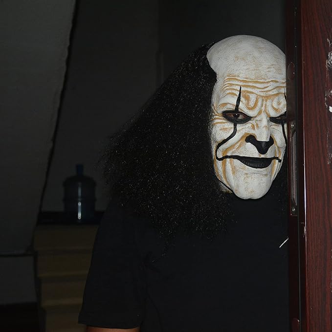 Tree Stump Halloween Mask for Men Cosplay Scary Clown Masks for Adults (Black)