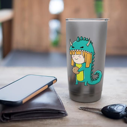 Child in Monster Costume with Cookie Stainless Steel Insulated Tumbler