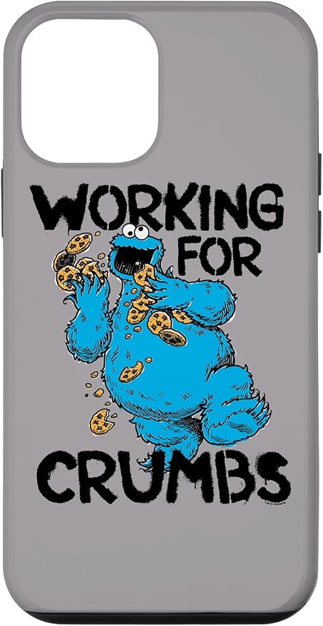 iPhone 12 mini Sesame Street Cookie Monster Working for Crumbs Case